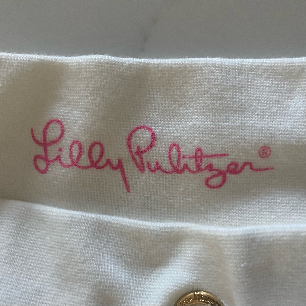 Lilly Pulitzer Beach Pant Linen Chocolate Zebra EUC - Picture 5 of 8